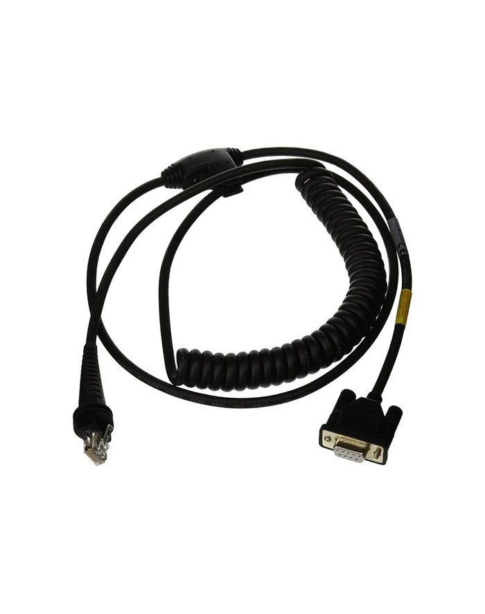 honeywell Industrial Cable: RS232 (5V signals), Kolor: CZARNY, DB9 Female, 3m (98´), coiled, 5V external power with option power on pin 9, with ferrite główny