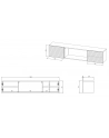 cama meble Szafka RTV TULA 183x35x37 czarny mat + czarny kominek - nr 4