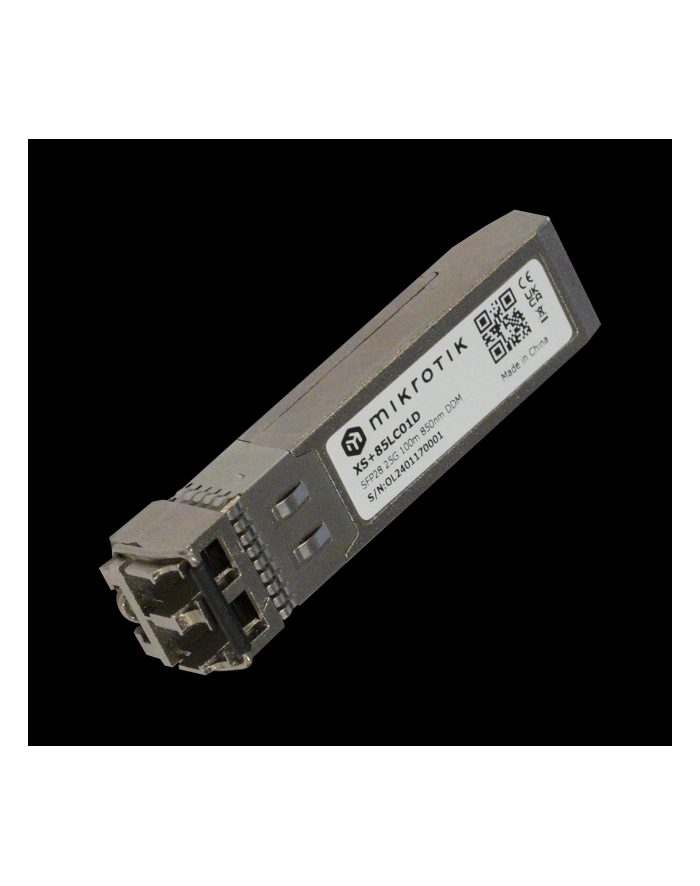 Moduł MikroTik SFP28 | XS+85LC01D | Podwójny LC UPC | 10000/25000 Mbit/s | Maksymalna odległość transferu 100 m główny