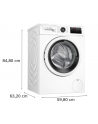 Bosch | Pralka | WAU28PI0SN | Klasa efektywności energetycznej A | Załadunek od przodu | Pojemność prania 9 kg | 1400 obr/min | Głębokość: 63 cm | Szerokość 60 cm | Wyświetlacz | DOPROWADZIŁO | Biały - nr 6