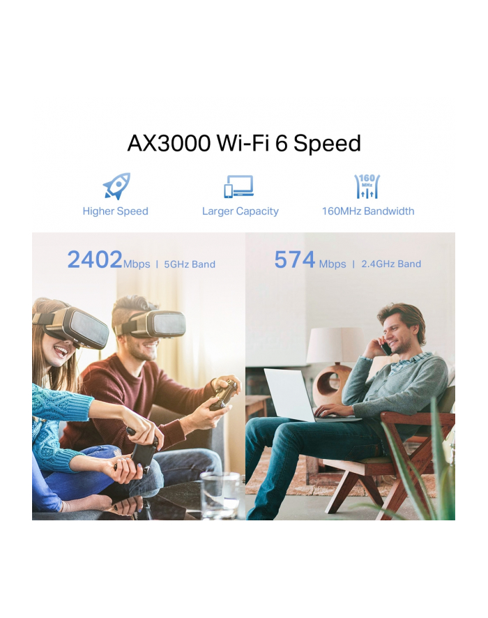 tp-link AX3000 WI-FI 6 RANGE EXTEND-ER/1 GIGABIT PORT WALL PLUGGED główny