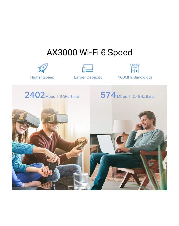tp-link AX3000 WI-FI 6 RANGE EXTEND-ER/1 GIGABIT PORT WALL PLUGGED główny