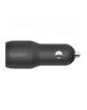 belkin DUAL USB-A CHARGER CAR/W/USB-C CABLE 1M 24W BLACK - nr 3