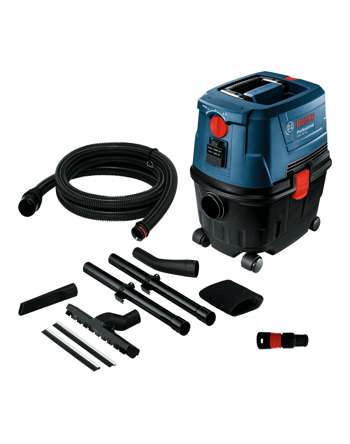 BOSCH ODKURZACZ 1100W 15L GAS 15 PS AUTOMATYCZNE GNIAZO ZASILAJĄCE główny