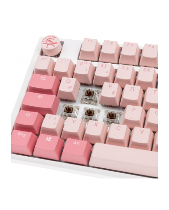 Klawiatura do gier Ducky One 3 Gossamer TKL różowa - MX-Brown