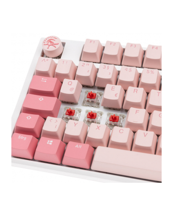 Klawiatura do gier Ducky One 3 Gossamer TKL różowa - MX-Red