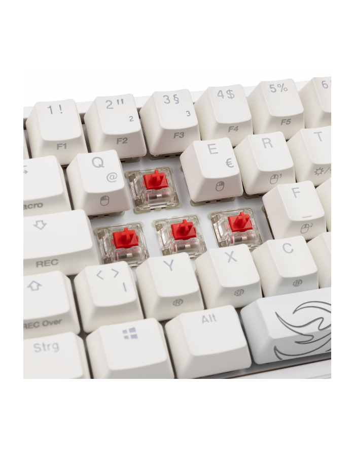 Klawiatura Gamingowa Ducky One 2 Pro White Edition, RGB LED - Wiśniowa Czerwień główny