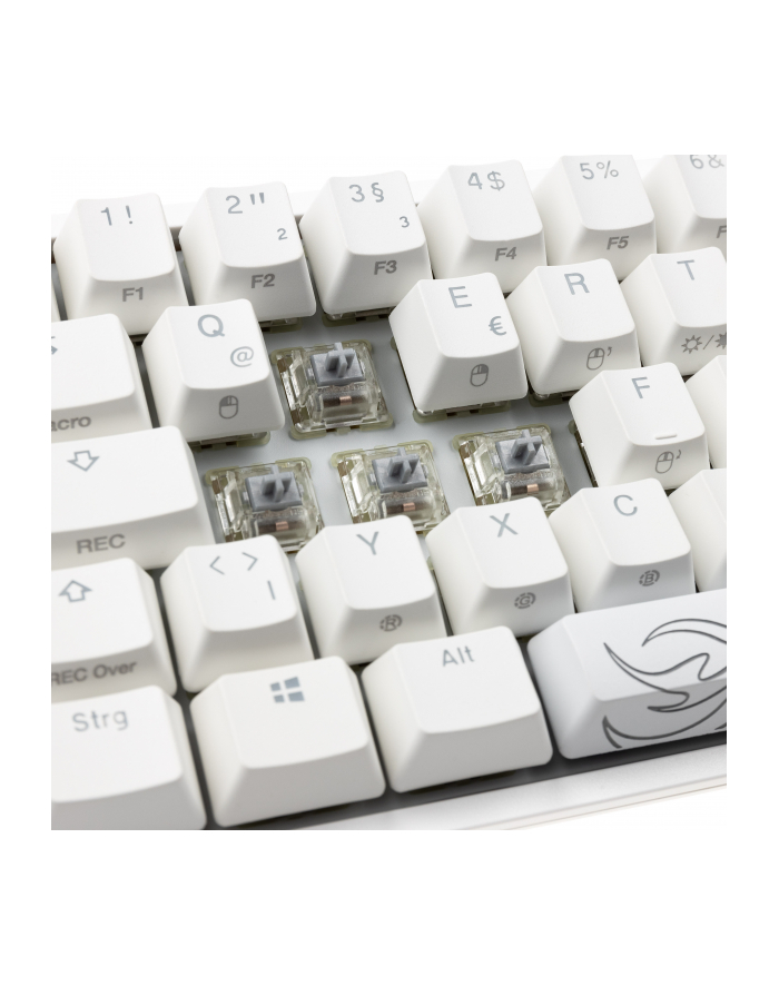 Klawiatura Gamingowa Ducky One 2 Pro Mini White Edition, RGB LED - Wiśniowy Srebrny główny