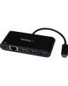 startech 3PT USB 30 C HUB + GBE PD 20/20 - TYPE C TO 3X A - USB 30 - nr 1