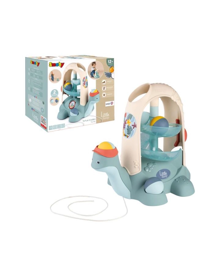 Żółw do ciągnięcia ze zjeżdżalnią piłeczek Little SMOBY 140310 główny