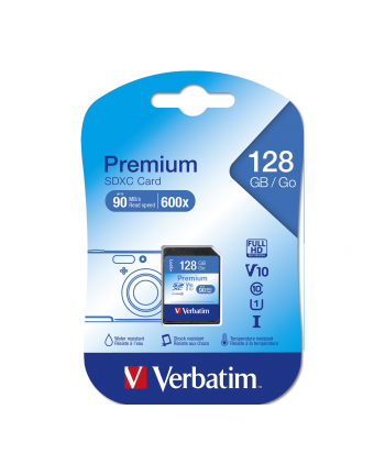 Karta pamięci SDXC Verbatim Premium U1 128GB (90 MB/s) Class 10 UHS-1 V10