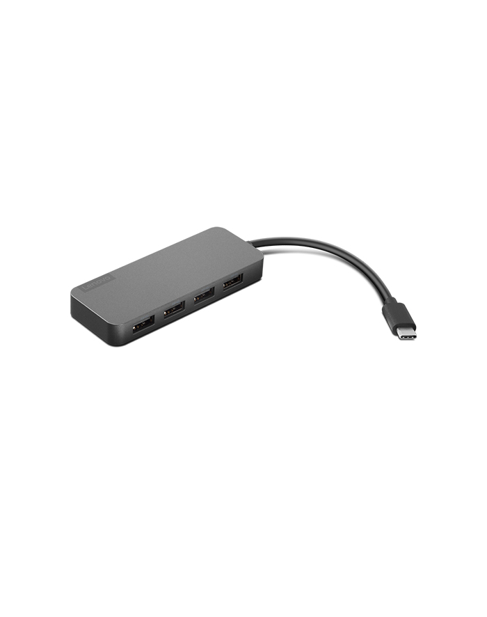 Hub 4-portowy USB-C/4xUSB-A Lenovo (czarny) główny