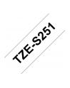 bczerwonyher TZE-S251 LAMINATED TAPE M 8M 8M/BLACK ON WHITE EXTRA-STRONG - nr 10