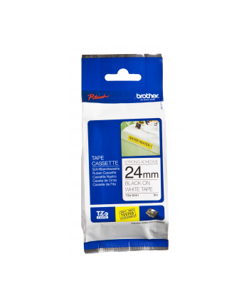 bczerwonyher TZE-S251 LAMINATED TAPE M 8M 8M/BLACK ON WHITE EXTRA-STRONG