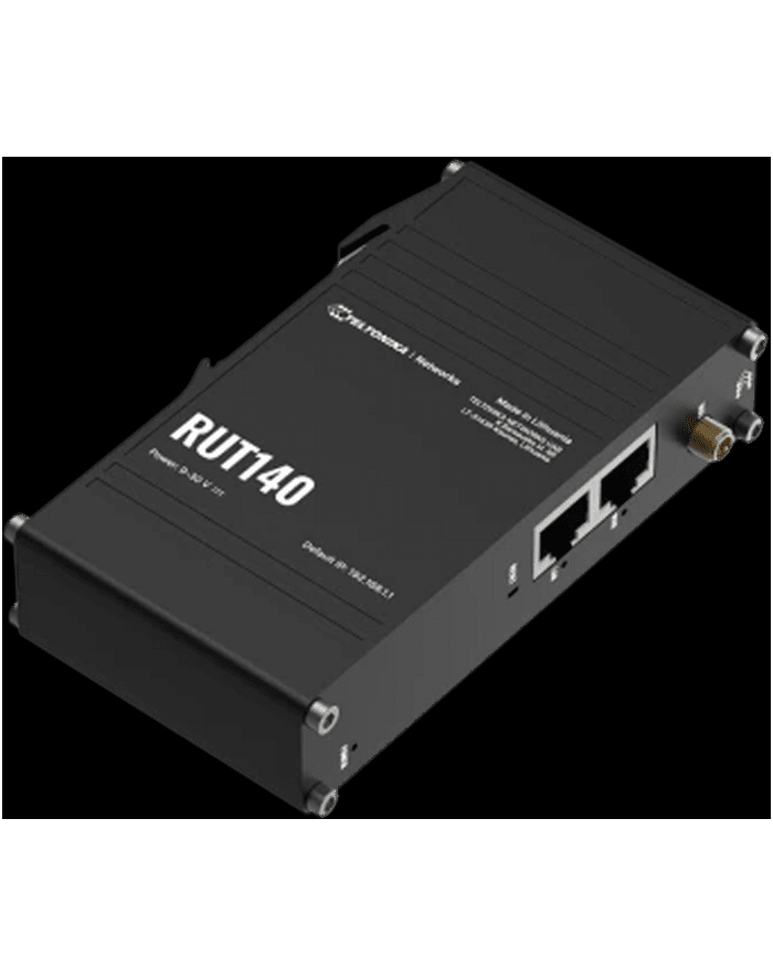 Teltonika RUT140 | Router przemysłowy | 2x RJ45 100Mb/s, IP30 główny