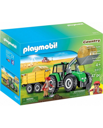 playmobil Zestaw figurek Country 9317 Traktor z przyczepą