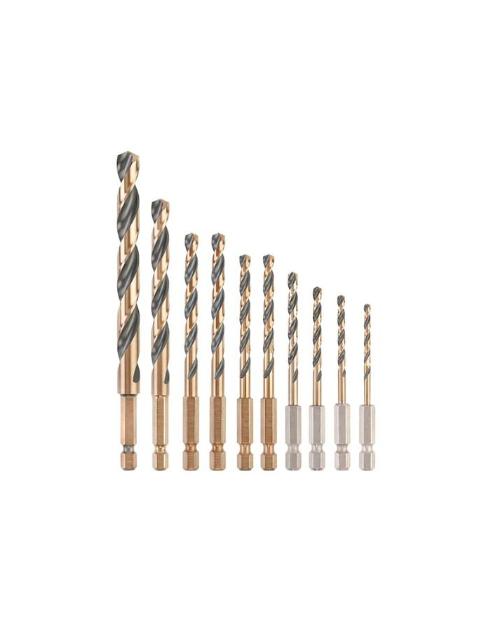 dewalt zestaw 10 wierteł Kolor: CZARNY and gold hex główny