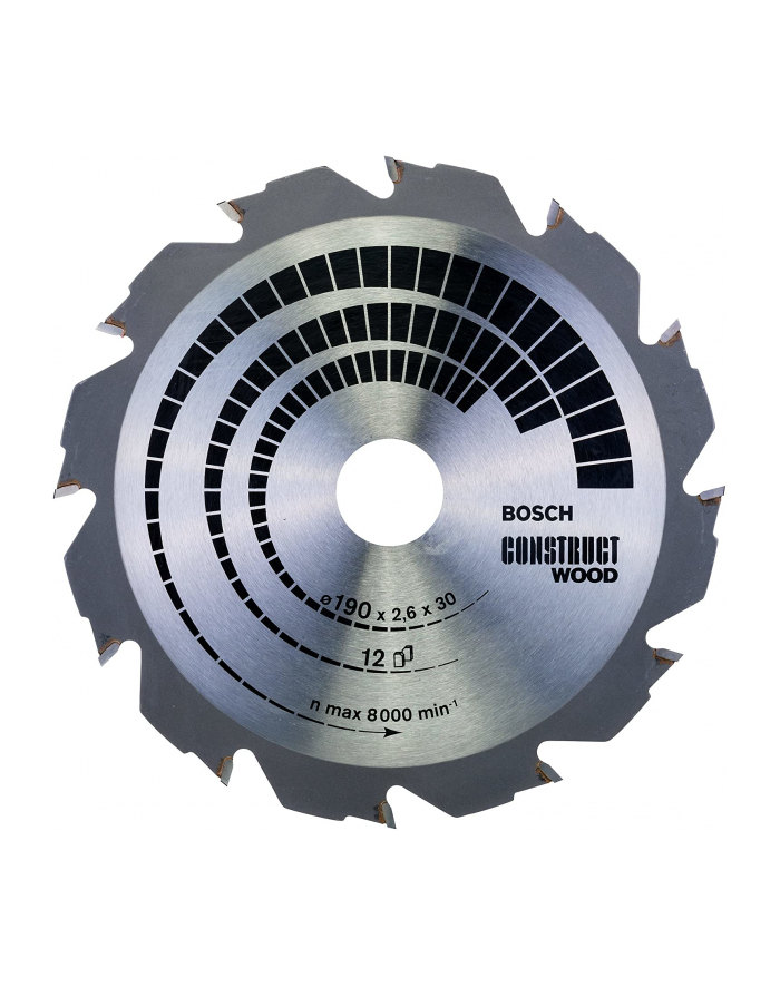 BOSCH PIŁA TARCZOWA CONSTRUT WOOD 190x2,6x30x12z główny