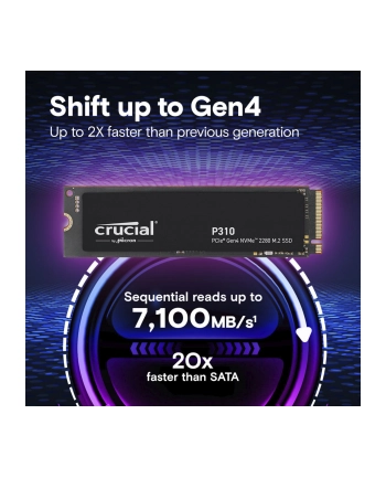 crucial Dysk SSD P310 500GB M.2 NVMe PCIe 4.0 2280 7100/6000 nr 2