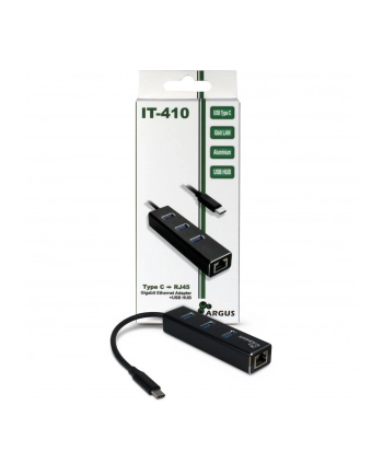 HUB 3Port Inter-Tech Argus IT-410 1x RJ45 Gigabit Lan passiv Black