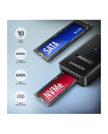 axagon ADM2-CM Adapter USB-C Gen 2 M.2 NVMe/SATA SSD nr 2