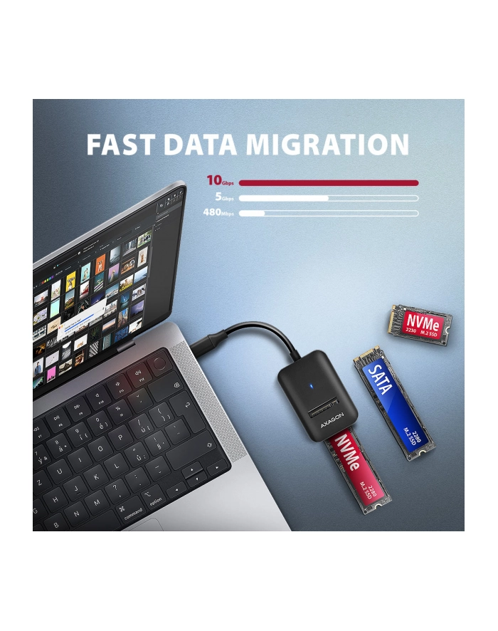 axagon ADM2-CM Adapter USB-C Gen 2 M.2 NVMe/SATA SSD główny