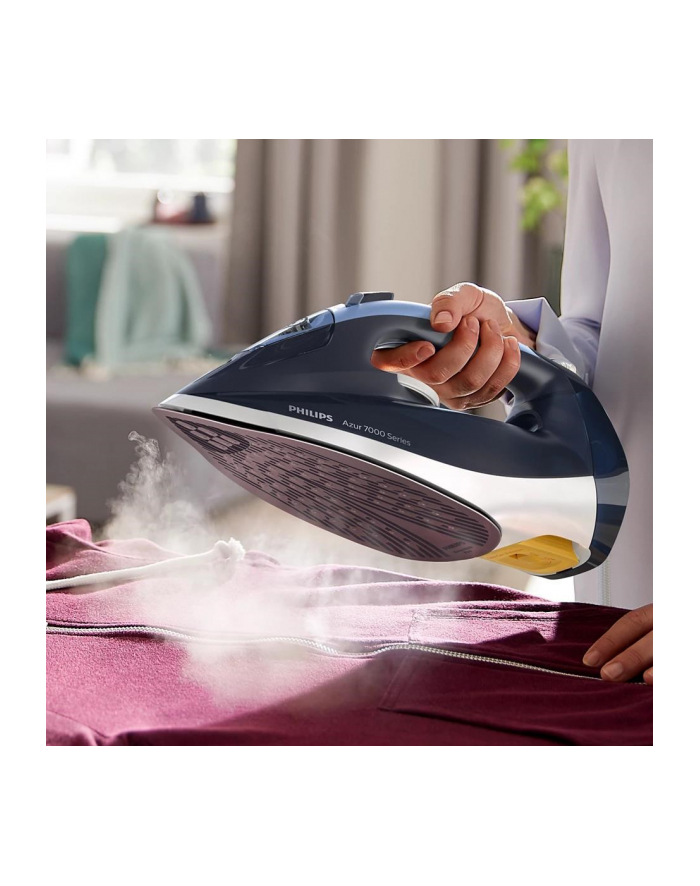 Philips | DST7030/20 | Żelazko parowe | 2800 W | Pojemność zbiornika na wodę 300 ml | Ciągła para 50 g/min | Wydajność silnego uderzenia pary 250 g/min | Ciemnoniebieski główny
