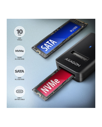 axagon ADM2-CM Adapter USB-C Gen 2 M.2 NVMe/SATA SSD