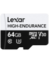 Lexar High-Endurance 64GB Micro SDXC Do 100Mb/S Sd - nr 6