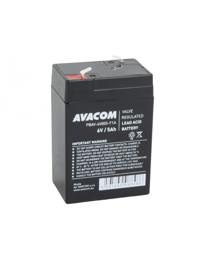 Avacom Akumulator Kwasowo Ołowiowy 6V 5Ah F1 (PBAV-6V005-F1A) główny