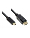 GOOD CONNECTIONS  KABEL ADAPTEROWY - WTYCZKA USB-C DO DISPLAYPORT 1.2 / DP 1.2 WTYCZKA - 4K / UHD @60HZ - MIEDZIANY - 1 M - CZARNY, GC-M0105  () - nr 1