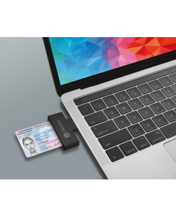 Connect It Usb Čtečka Eobčanek A Čipových Karet, Czarna (0000052276) nr 1