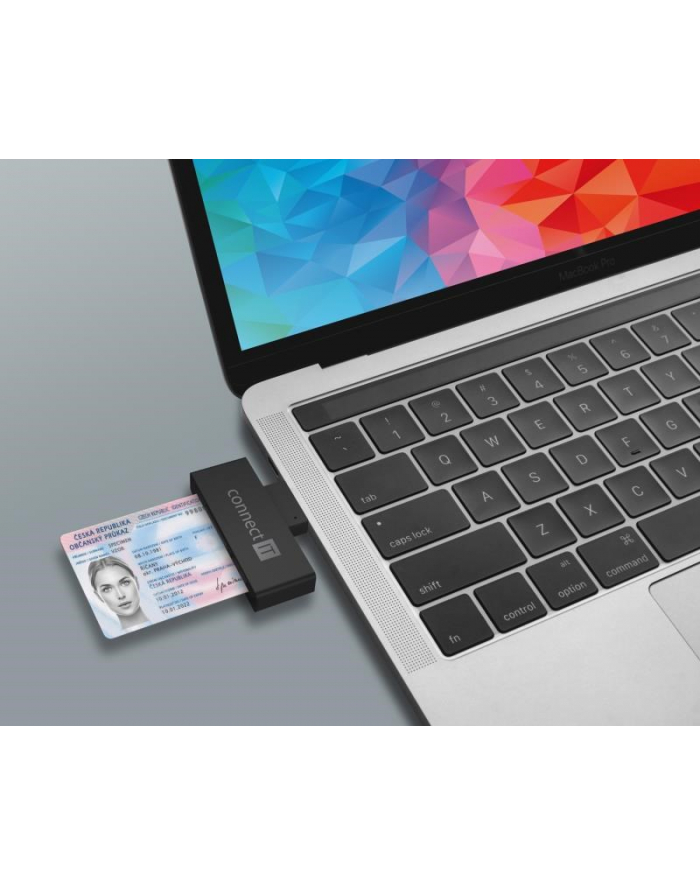 Connect It Usb Čtečka Eobčanek A Čipových Karet, Czarna (0000052276) główny