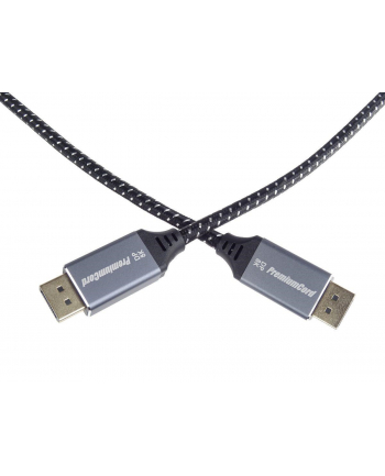 PREMIUMCORD  8K DISPLAYPORT 1.4 KABEL M/M 0,5 M, DISPLAYPORT NA DISPLAYPORT, 32,4 GB/S, WIDEO 8K@60HZ, 4K@120HZ 2160P, HDCP 2.2, POZŁACANE ZŁĄCZA, KAB