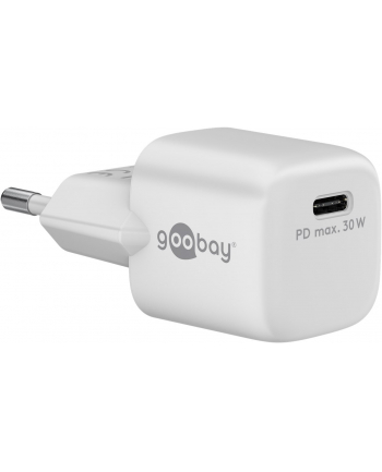 Goobay 59716 Usb C Ładowarka Nano / 30 W Usb C Power Delivery Zasilacz Do Iphone 14 / Ipad Pro/Magsafe/Airpods Pro/Samsung Galaxy Series/Google Pixel