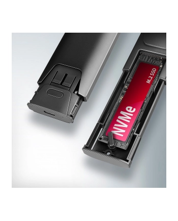 axagon EEM2-GTS2 Obudowa zewnętrzna aluminiowa bezśrubowa USB-C 3.2 Gen 2 M.2 NVMe ' SATA SSD + USB-A - USB-C redukcja nr 2