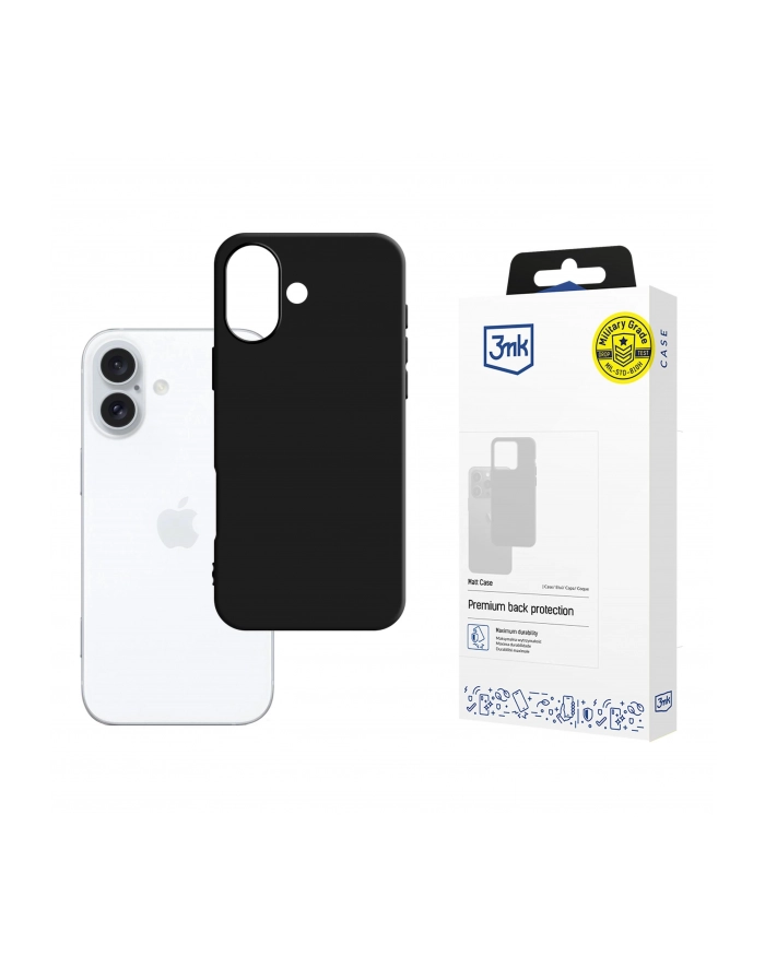 3mk Matt Case iPhone 16 6,1 Czarne główny
