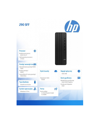 hp inc. Komputer 290 SFF G9R i7-13700 512GB/16GB/DVDRW/W11P 883V2EA