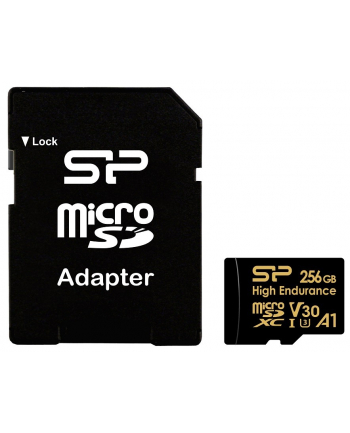 silicon power Karta pamięci microSDXC High Endurance 256GB V30 UHS-1 U3 A1 24/7 + ADAPTER microSD-SD