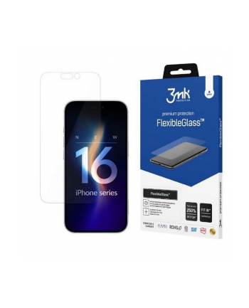 3mk Szkło hybrydowe FlexibleGlass iPhone 16 Plus