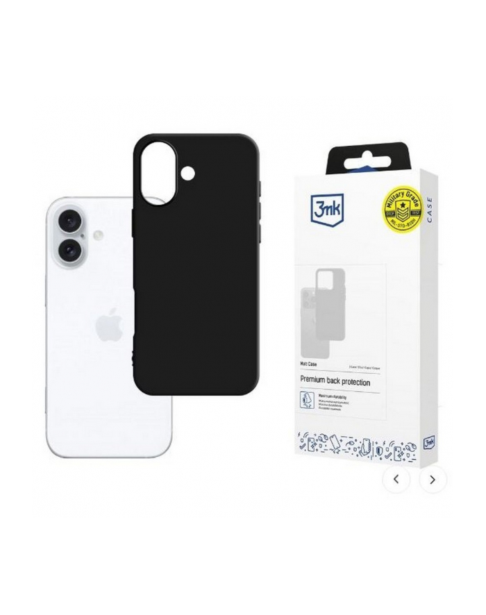 3mk Matt Case iPhone 16 Plus 6,7 Czarne główny