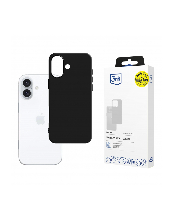 3mk Matt Case iPhone 16 6,1 Czarne główny