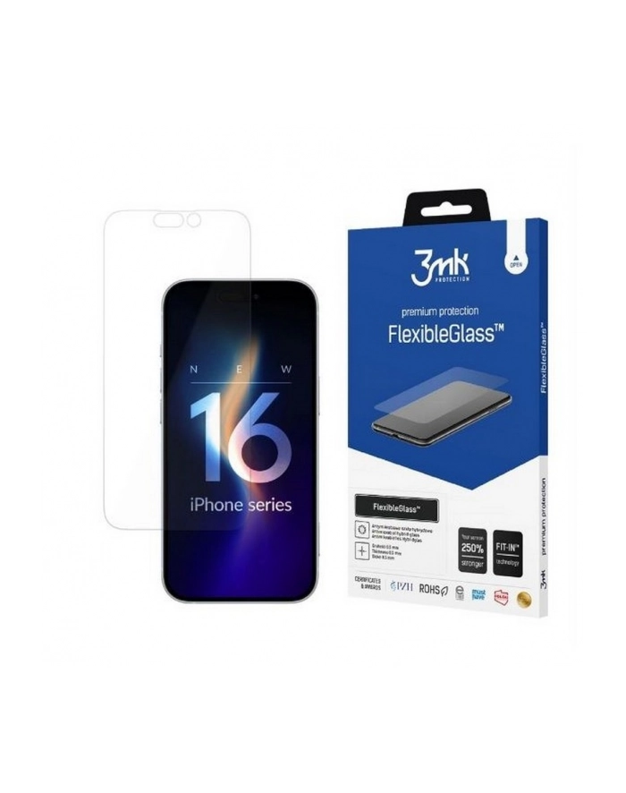 3mk Szkło hybrydowe FlexibleGlass iPhone 16 główny
