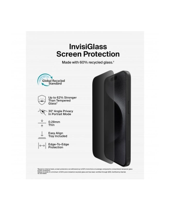 belkin Szkło ochronne ScreenForce Invisiglass Privacy iP 16/15/14Pro
