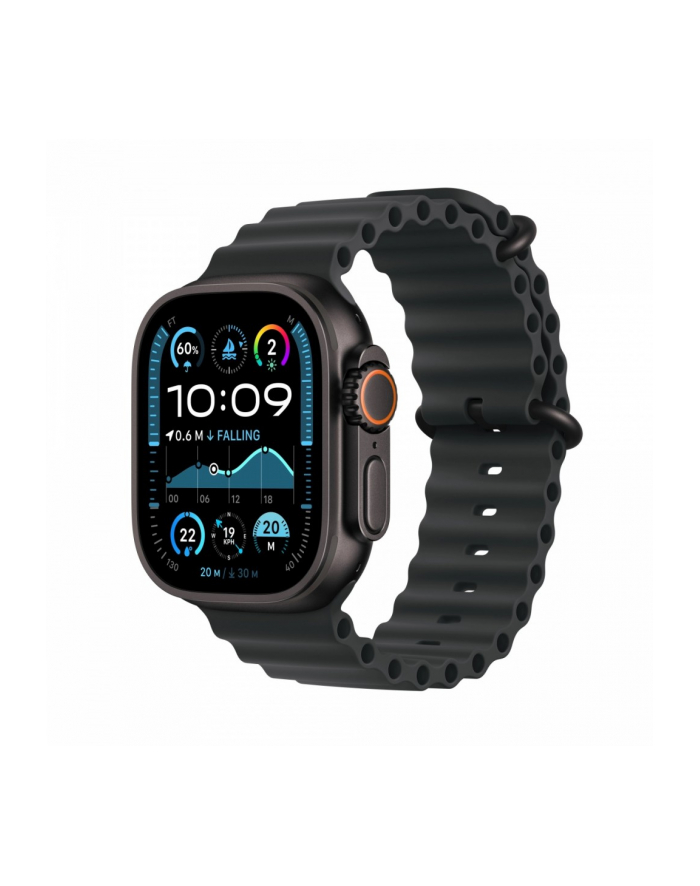 apple Watch Ultra 2 GPS + Cellular, koperta 49 mm z tytanu w kolorze czarnym z paskiem Ocean w kolorze czarnym główny