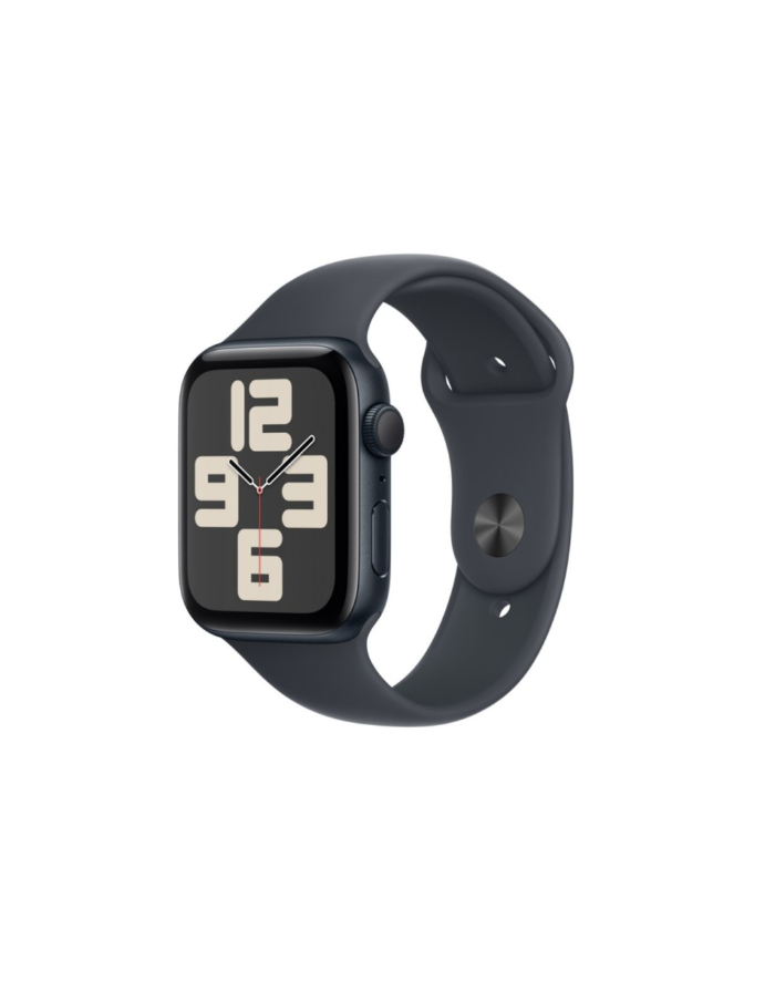 apple Watch SE GPS, koperta 44 mm z aluminium w kolorze północy z paskiem sportowym w kolorze północy - rozmiar M/L główny