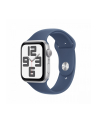 apple Watch SE GPS, koperta 44 mm z aluminium w kolorze srebrnym z paskiem sportowym w kolorze denim - rozmiar M/L - nr 1