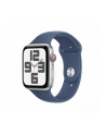 apple Watch SE GPS + Cellular, koperta 44 mm z aluminium w kolorze srebrnym z paskiem sportowym w kolorze denim - rozmiar S/M - nr 1