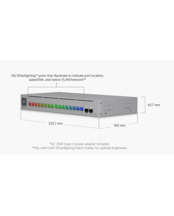 Ubiquiti Pro Max 16 L3 25G Ethernet (100/1000/2500) 1U Szary nr 1