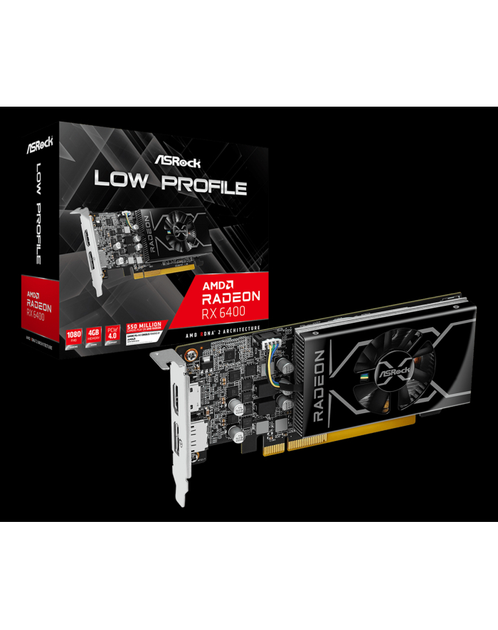 Karta graf ASROCK RX 6400 LP 4GB główny